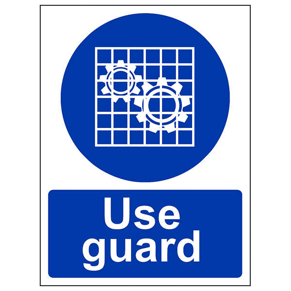 Use Guard Safety Sign Portrait Hazard Warning For Staff