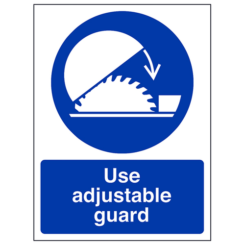 Adjustable Guard Safety Sign Essential Workplace Warning