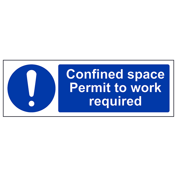 Confined Space Permit Required Safety Sign For Workers