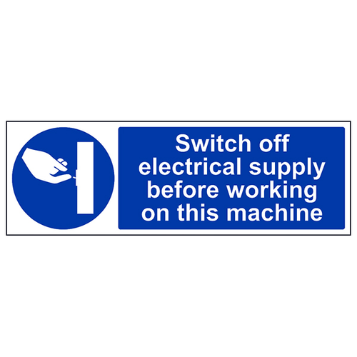 Switch Off Electricity Supply Safety Sign Durable Workplace