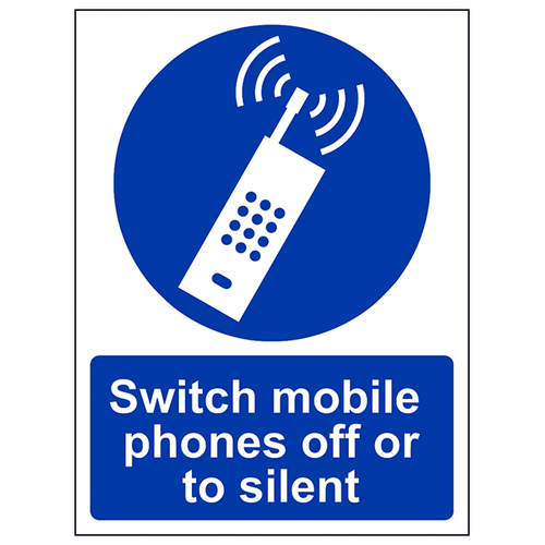 Mobile Phone Silent Safety Sign For Schools Childcare