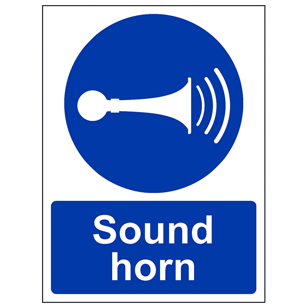 Sound Your Horn Safety Sign High Visibility Warehouse