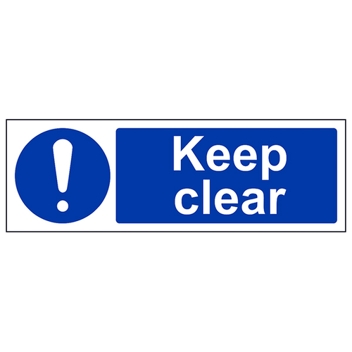 Keep Clear Safety Sign Compliant EN ISO 7010 Workplace