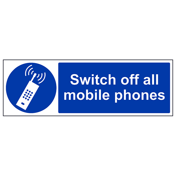 Switch Off All Mobile Phones Safety Sign Compliant Schools