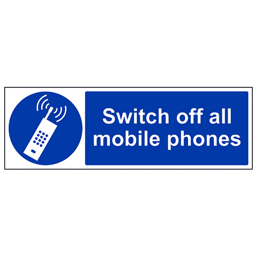 Switch Off All Mobile Phones Safety Sign Compliant Schools