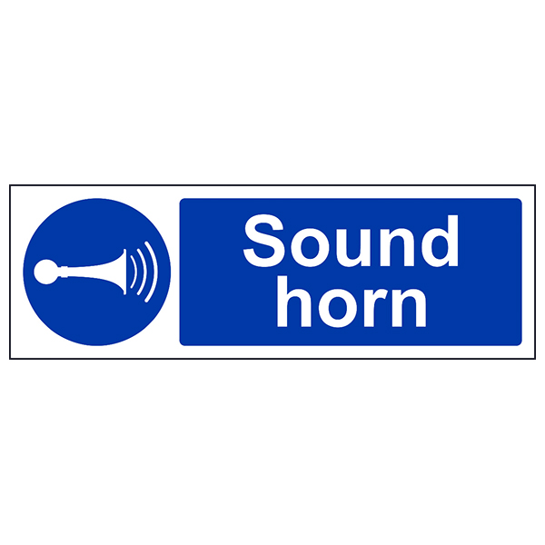 Sound Your Horn Safety Sign Durable Compliant Warehouse