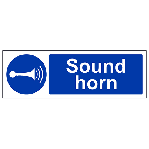 Sound Your Horn Safety Sign Durable Compliant Warehouse