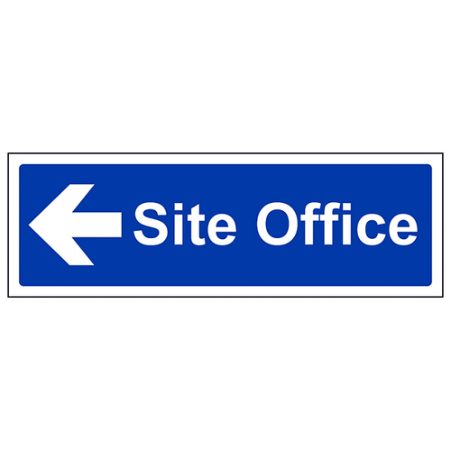 Site Office Arrow Left Safety Sign For Construction Durable