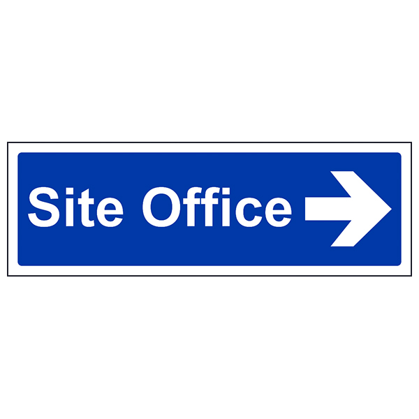 Site Office Safety Sign Arrow Right Compliant Contractors