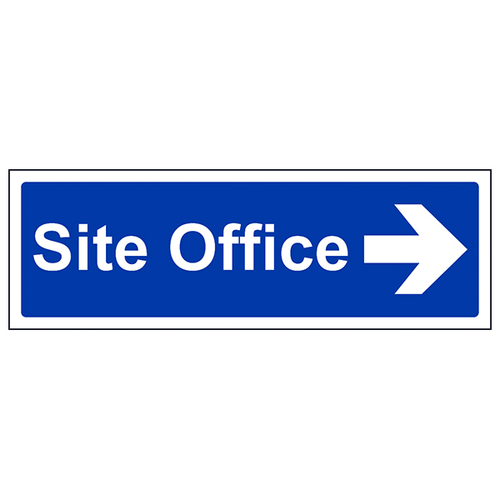 Site Office Safety Sign Arrow Right Compliant Contractors