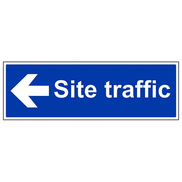 Site Traffic Arrow Left Safety Sign ISO Compliant For Staff