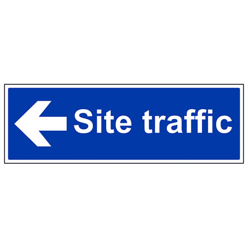 Site Traffic Arrow Left Safety Sign ISO Compliant For Staff