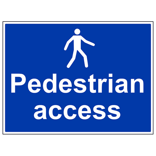 Pedestrian Access Safety Sign Large Landscape For Workplace