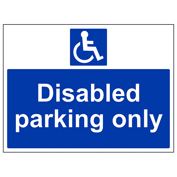 Disabled Parking Only Safety Sign Compliant For Hotels