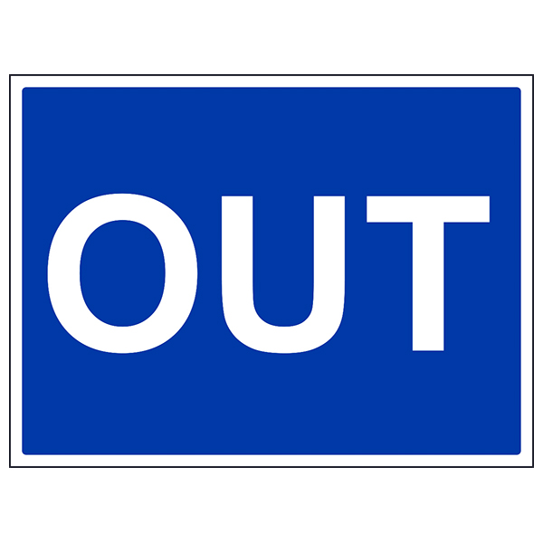 Out Safety Sign Large Landscape Vehicle Warning Staff