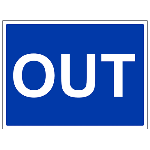 Out Safety Sign Large Landscape Vehicle Warning Staff