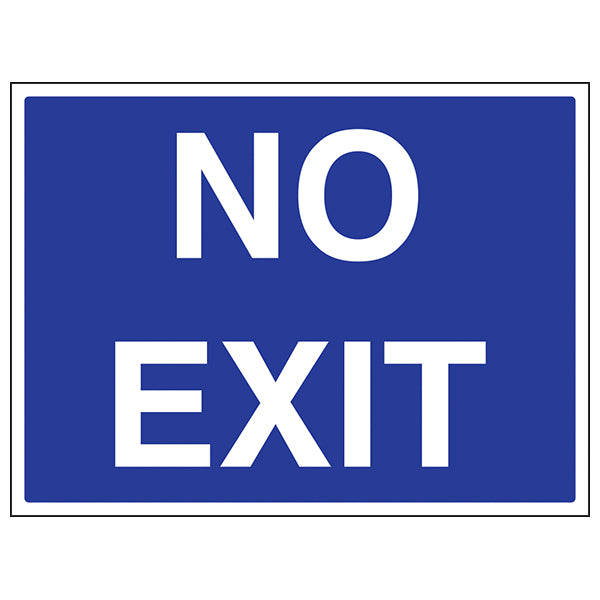 No Exit Safety Sign Large Durable Compliant For Worksites