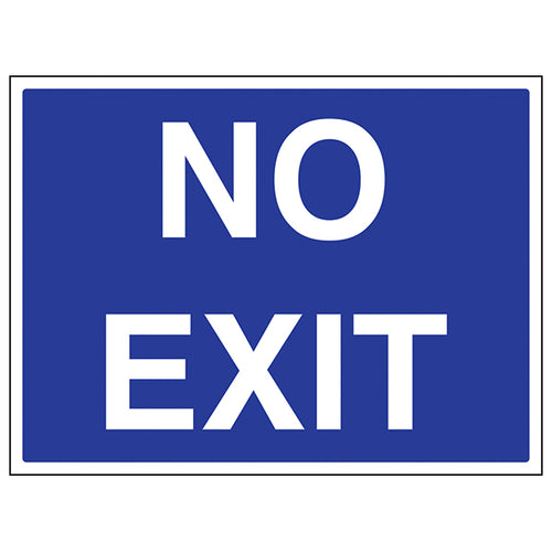 No Exit Safety Sign Large Durable Compliant For Worksites