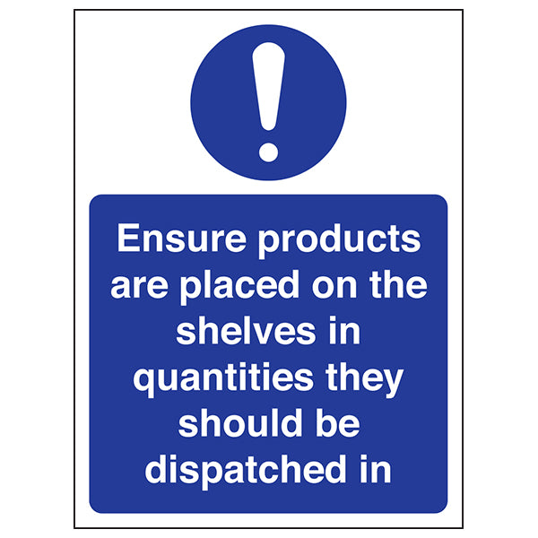 Shelf Stocking Safety Sign For Employees Efficiency