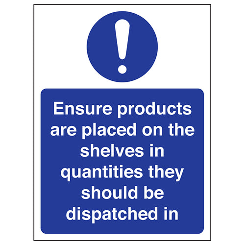 Shelf Stocking Safety Sign For Employees Efficiency