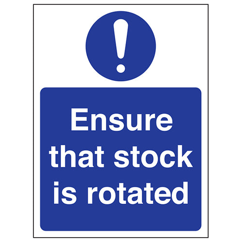 Stock Rotation Safety Sign Compliant For Warehouse