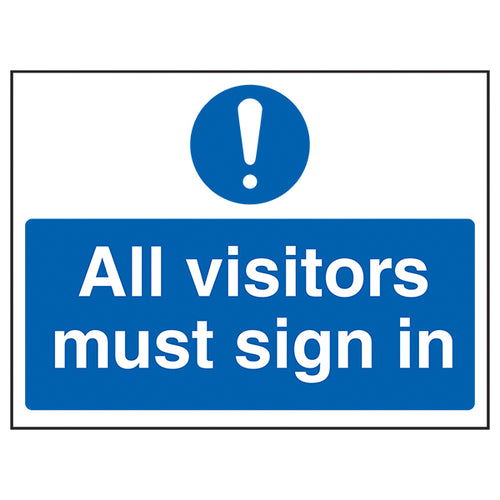 Visitor Safety Sign EN ISO 7010 Compliant For Site Managers