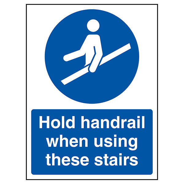 Hold Handrail Safety Sign Essential Workplace Reminder