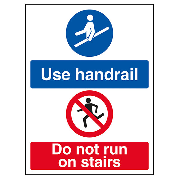 Use Handrail Safety Sign Prevent Falls For Visitors