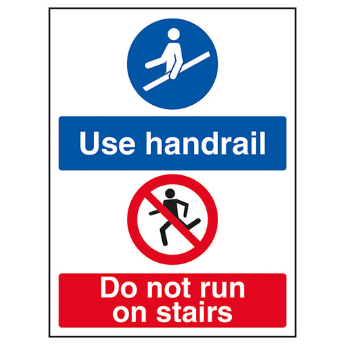 Use Handrail Safety Sign Prevent Falls For Visitors