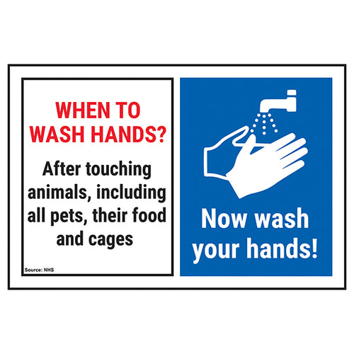 When To Wash Hands Safety Sign Reminder For Staff Visitors