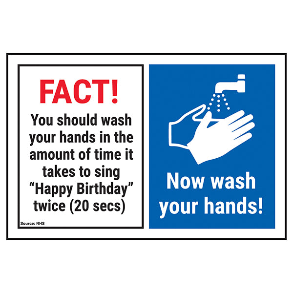 Wash Your Hands Safety Sign Workplace Staff Reminder