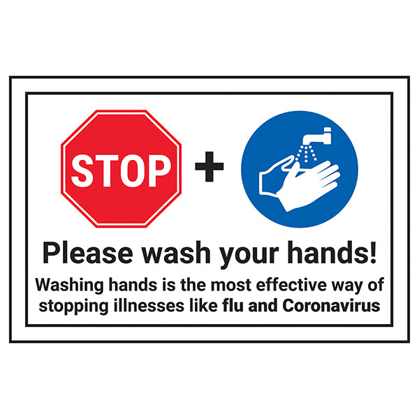 Wash Your Hands Safety Sign For Workplace Employees