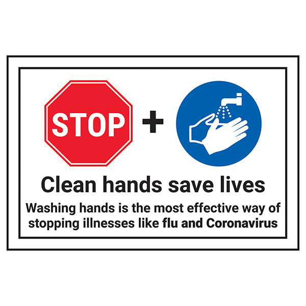 Hand Washing Safety Sign Infection Control For Staff