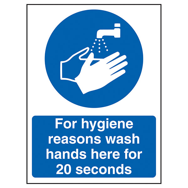 Wash Hands For 20 Seconds Safety Sign Workplace Reminder
