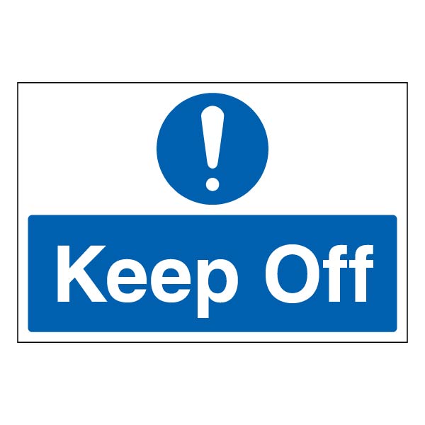 Keep Off Safety Sign Large Landscape Workplace Warning