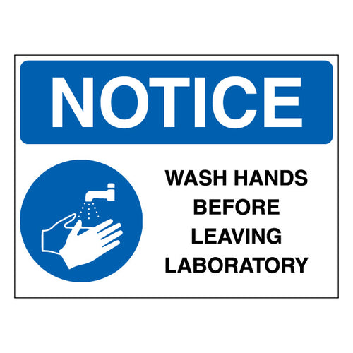 Wash Hands Before Leaving Laboratory Safety Sign Hygiene