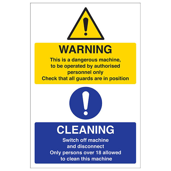 Warning Cleaning Safety Sign EN ISO 7010 For Kitchen