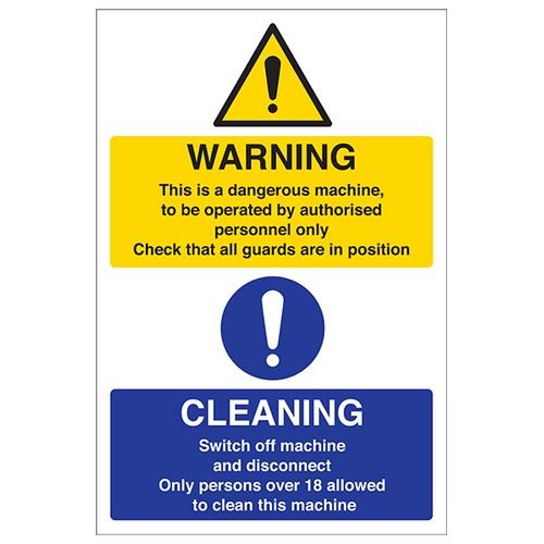Warning Cleaning Safety Sign EN ISO 7010 For Kitchen