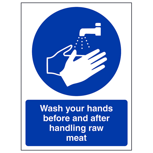 Wash Your Hands Safety Sign Compliant For Kitchen Staff