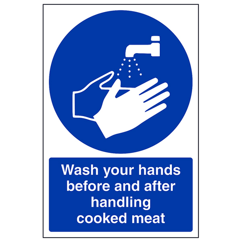 Wash Your Hands Safety Sign Kitchen Compliance For Cooks