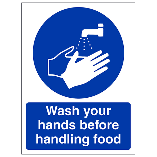 Wash Your Hands Safety Sign Essential For Food Handlers