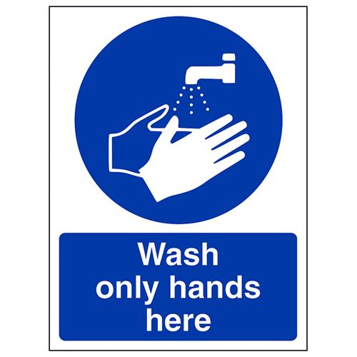 Wash Hands Only Safety Sign Compliance For Kitchen Staff