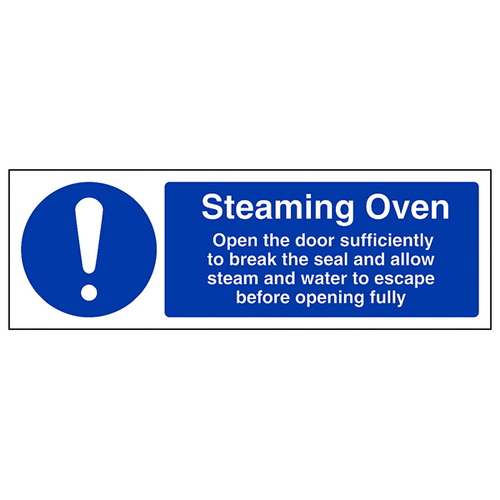Steaming Oven Safety Sign Compliant For Kitchen Staff