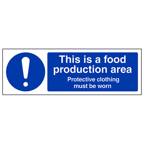 Essential Food Production Safety Sign For Kitchen Staff