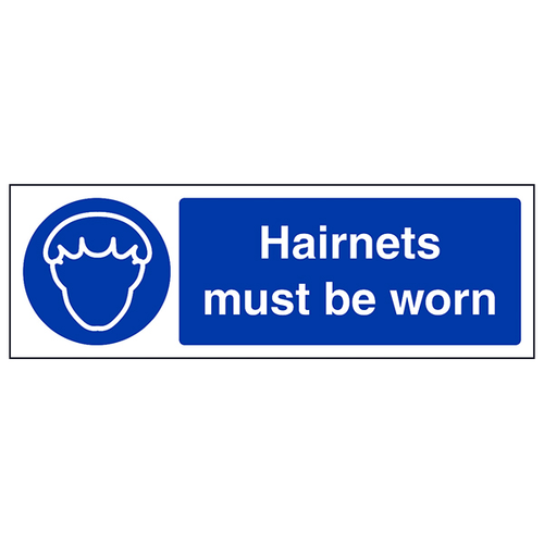 Hairnets Must Be Worn Safety Sign Kitchen Hygiene Staff