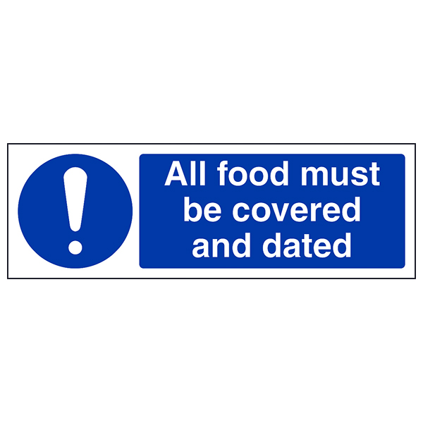 Food Safety Sign Covered Dated Durable For Kitchen Staff