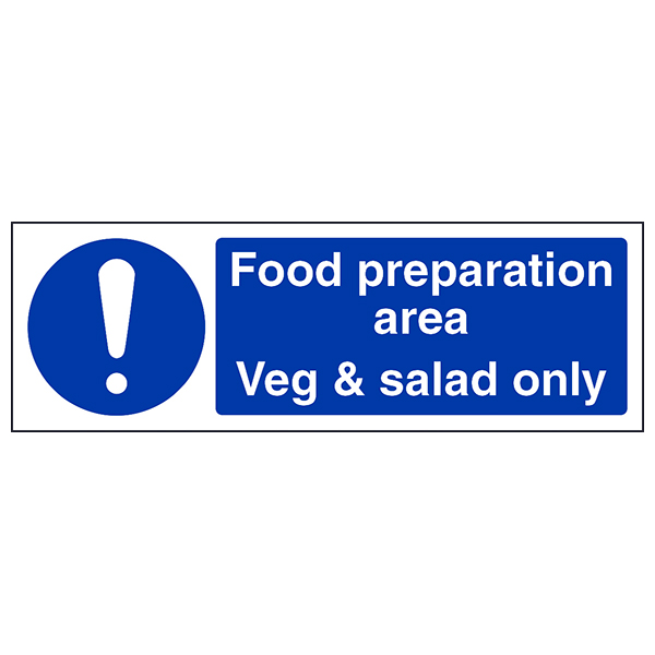 Food Preparation Area Safety Sign Compliant For Staff