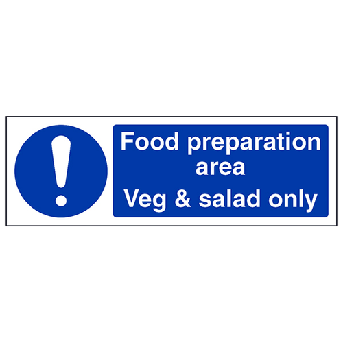 Food Preparation Area Safety Sign Compliant For Staff