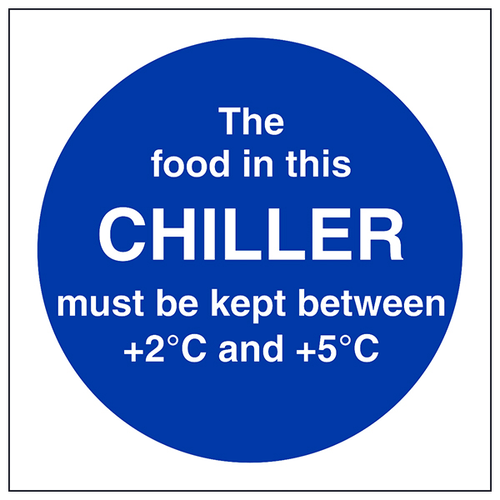 WorkSafe Compliant Food In This Chiller Safety Sign Kitchen