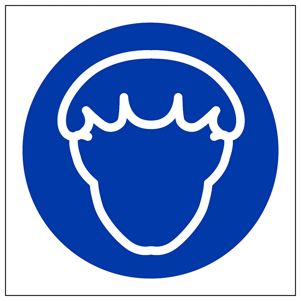 Hairnet Safety Sign Compliant EN ISO For Kitchen Staff